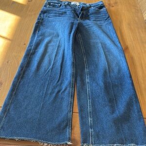 Paige Wide-Leg Blue Jeans